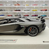 [Make Up] 1:18 Lamborghini 2019 Aventador SVJ Roadster Gray Model Car Resin