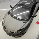 [Make Up] 1:18 Lamborghini 2019 Aventador SVJ Roadster Gray Model Car Resin