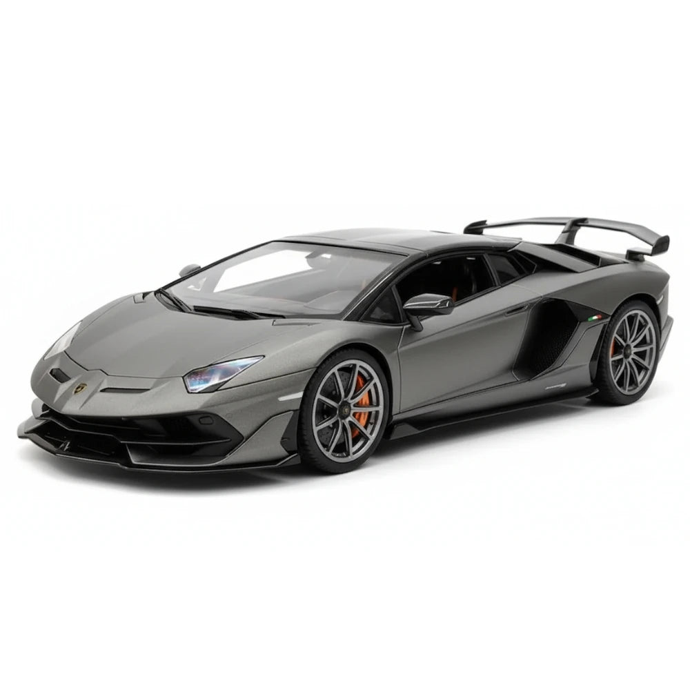 [Make Up] 1:18 Lamborghini 2019 Aventador SVJ Roadster Gray Model Car Resin