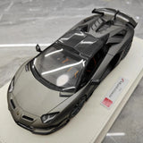 [Make Up] 1:18 Lamborghini 2019 Aventador SVJ Roadster Gray Model Car Resin
