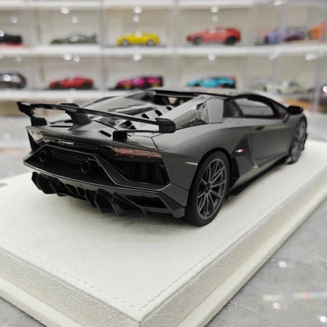 [Make Up] 1:18 Lamborghini 2019 Aventador SVJ Roadster Gray Model Car Resin