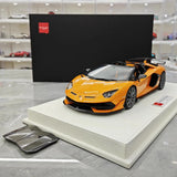 [Make Up] 1:18 Lamborghini 2019 Aventador SVJ Roadster Orange Model Car Resin