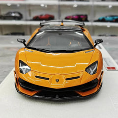 [Make Up] 1:18 Lamborghini 2019 Aventador SVJ Roadster Orange Model Car Resin