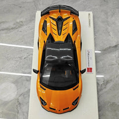 [Make Up] 1:18 Lamborghini 2019 Aventador SVJ Roadster Orange Model Car Resin