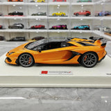 [Make Up] 1:18 Lamborghini 2019 Aventador SVJ Roadster Orange Model Car Resin