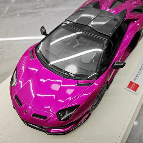 [Make Up] 1:18 Lamborghini 2019 Aventador SVJ Roadster Purple Model Car Resin