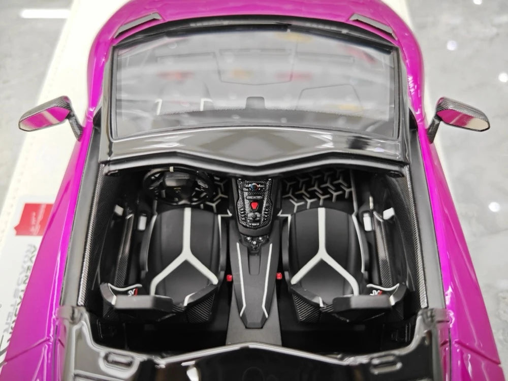 [Make Up] 1:18 Lamborghini 2019 Aventador SVJ Roadster paars modelauto Hars