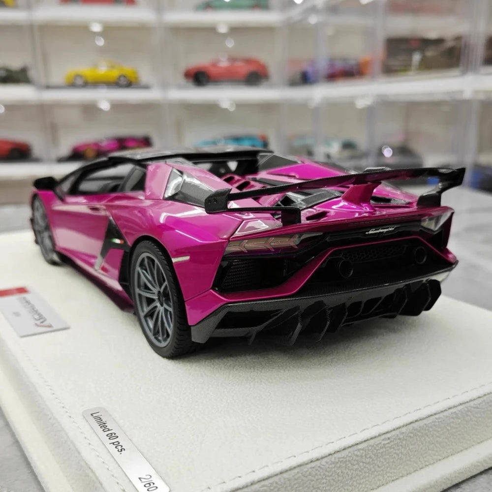 [Make Up] 1:18 Lamborghini 2019 Aventador SVJ Roadster paars modelauto Hars