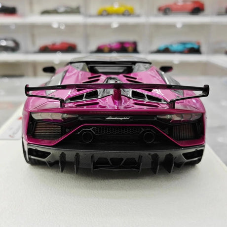 [Make Up] 1:18 Lamborghini 2019 Aventador SVJ Roadster Purple Model Car Resin