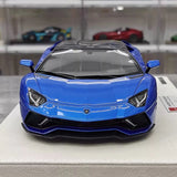 [Make Up] 1:18 Lamborghini 2021 Aventador LP780-4 Ultimae Roadster blu modellino di auto resina