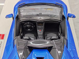 [Make Up] 1:18 Lamborghini 2021 Aventador LP780-4 Ultimae Roadster blu modellino di auto resina