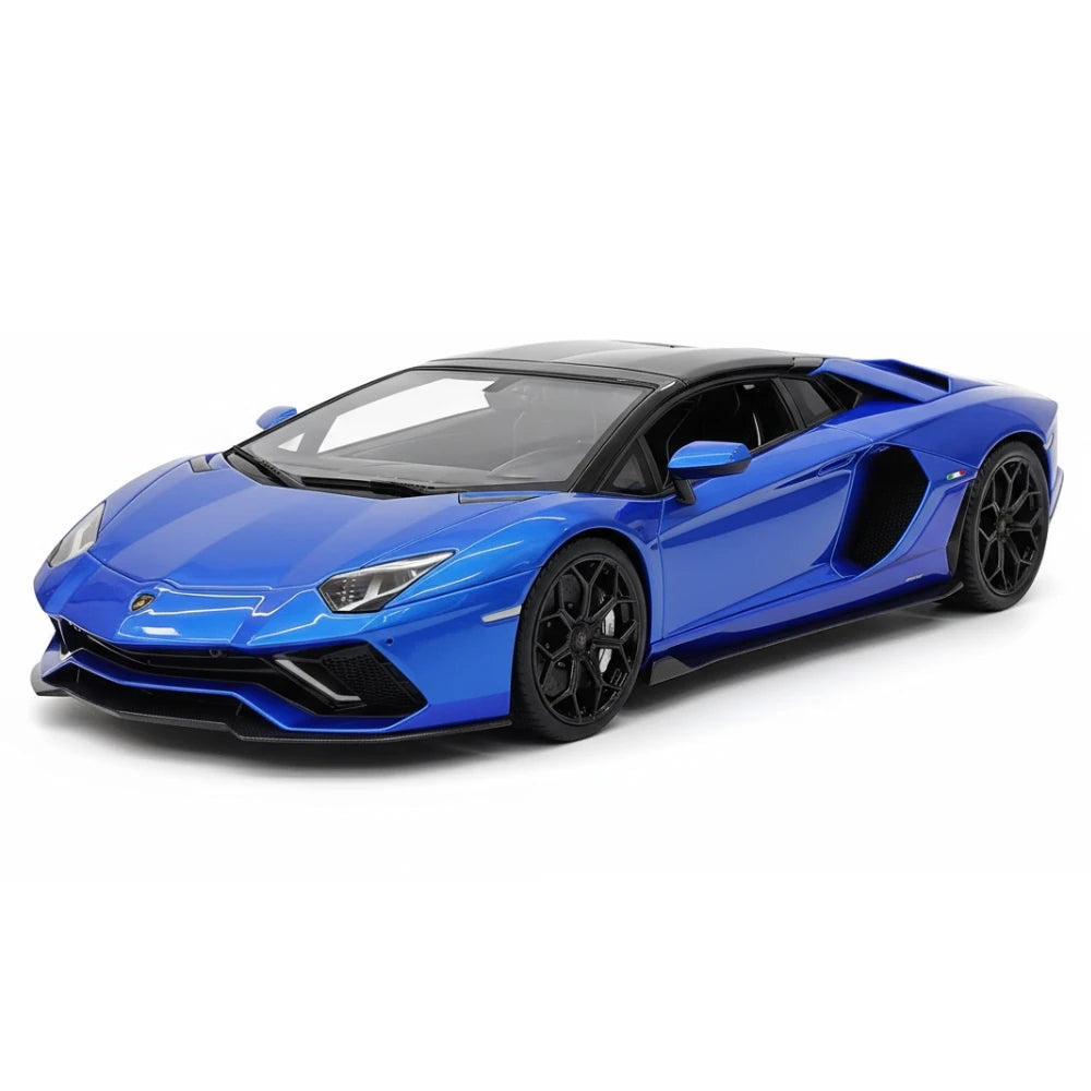 [Make Up] 1:18 Lamborghini 2021 Aventador LP780-4 Ultimae Roadster Blue Model Car Resin