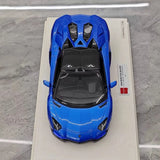 [Make Up] 1:18 Lamborghini 2021 Aventador LP780-4 Ultimae Roadster blu modellino di auto resina