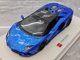 [Make Up] 1:18 Lamborghini 2021 Aventador LP780-4 Ultimae Roadster blu modellino di auto resina