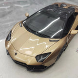 [Make Up] 1:18 Lamborghini 2021 Aventador LP780-4 Ultimae Roadster Gold Model Car Resin