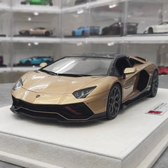 [Make Up] 1:18 Lamborghini 2021 Aventador LP780-4 Ultimae Roadster Gold Model Car Resin