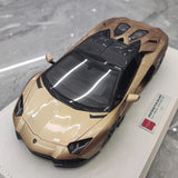 [Make Up] 1:18 Lamborghini 2021 Aventador LP780-4 Ultimae Roadster Gold Model Car Resin