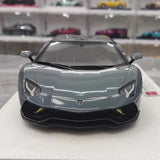 [Make Up] 1:18 Lamborghini 2021 Aventador LP780-4 Ultimae Roadster Gray Model Car Resin