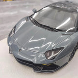 [Make Up] 1:18 Lamborghini 2021 Aventador LP780-4 Ultimae Roadster Gray Model Car Resin