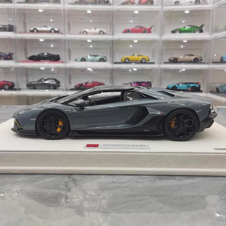 [Make Up] 1:18 Lamborghini 2021 Aventador LP780-4 Ultimae Roadster Gray Model Car Resin