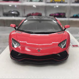 [Make Up] 1:18 Lamborghini 2021 Aventador LP780-4 Ultimae Roadster レッド モデルカー レジン