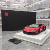 [Make Up] 1:18 Lamborghini 2021 Aventador LP780-4 Ultimae Roadster レッド モデルカー レジン