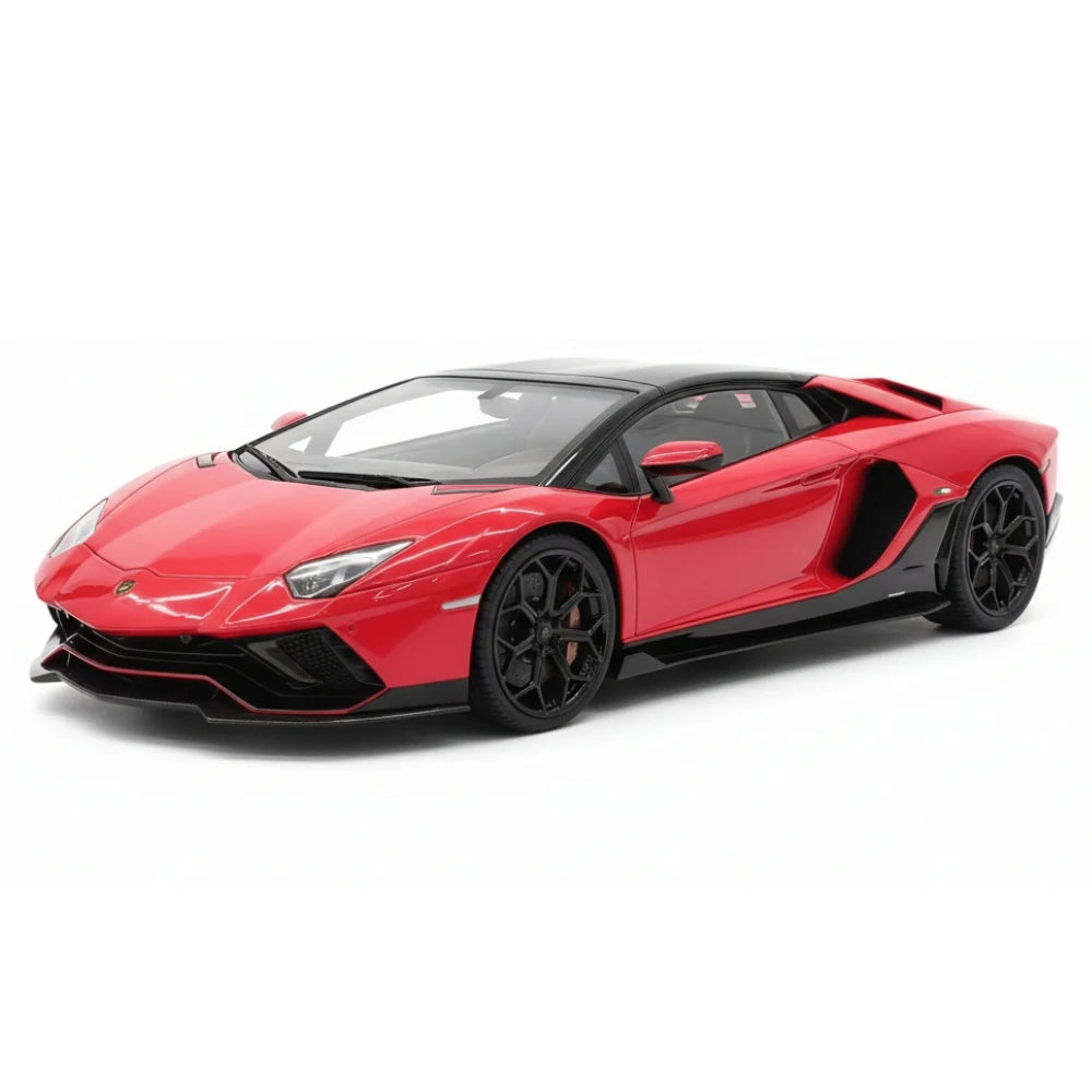 [Make Up] 1:18 Lamborghini 2021 Aventador LP780-4 Ultimae Roadster レッド モデルカー レジン