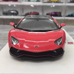 [Make Up] 1:18 Lamborghini 2021 Aventador LP780-4 Ultimae Roadster Red Model Car Resin