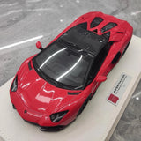 [Make Up] 1:18 Lamborghini 2021 Aventador LP780-4 Ultimae Roadster レッド モデルカー レジン