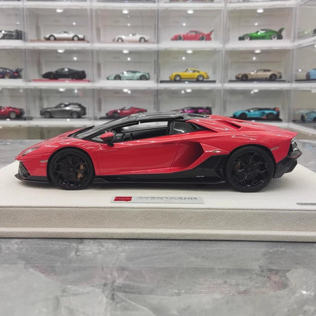 [Make Up] 1:18 Lamborghini 2021 Aventador LP780-4 Ultimae Roadster Red Model Car Resin