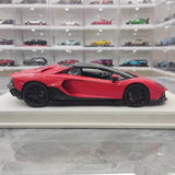 [Make Up] 1:18 Lamborghini 2021 Aventador LP780-4 Ultimae Roadster レッド モデルカー レジン