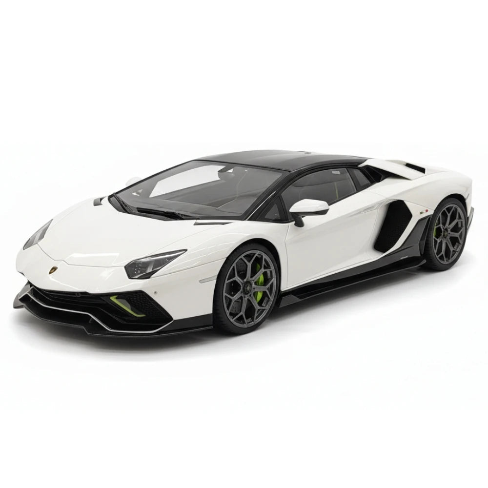 [Make Up] 1:18 Lamborghini 2021 Aventador LP780-4 Ultimae Roadster White Model Car Resin
