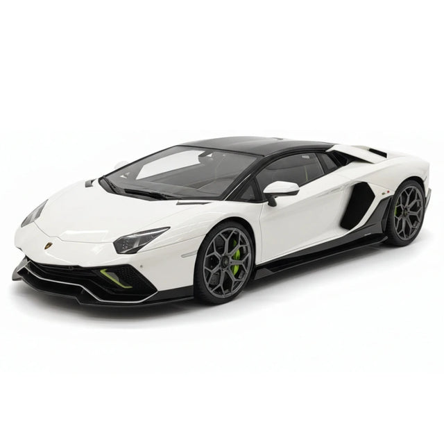 [Make Up] 1:18 Lamborghini 2021 Aventador LP780-4 Ultimae Roadster White Model Car Resin