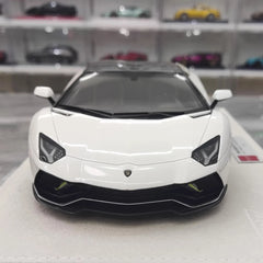 [Make Up] 1:18 Lamborghini 2021 Aventador LP780-4 Ultimae Roadster White Model Car Resin