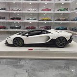 [Make Up] 1:18 Lamborghini 2021 Aventador LP780-4 Ultimae Roadster White Model Car Resin