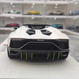 [Make Up] 1:18 Lamborghini 2021 Aventador LP780-4 Ultimae Roadster White Model Car Resin