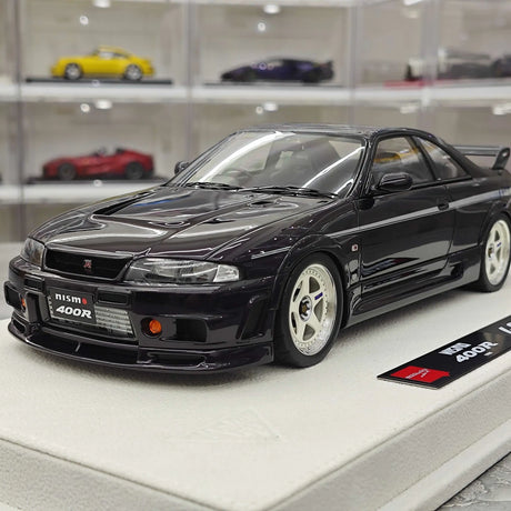 Make Up Nissan 1996 NISMO 400R Purple 1:18 – Resina modello in resina collezionabile