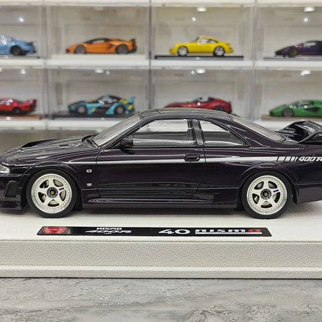 Make Up Nissan 1996 NISMO 400R Purple 1:18 – Resina modello in resina collezionabile