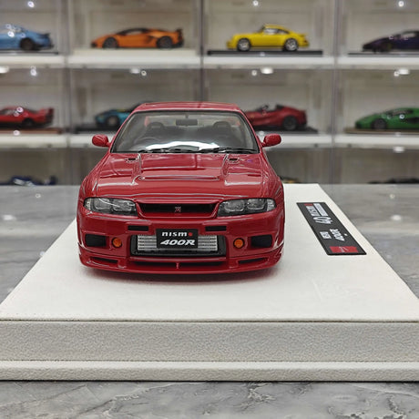 Make Up Nissan 1996 NISMO 400R Red 1:18 – Resina da collezione per modelli in resina