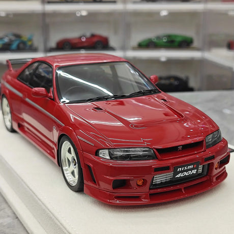 Make Up Nissan 1996 NISMO 400R Red 1:18 – Resina da collezione per modelli in resina