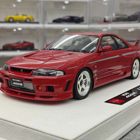 Make Up Nissan 1996 NISMO 400R Red 1:18 – Resina da collezione per modelli in resina