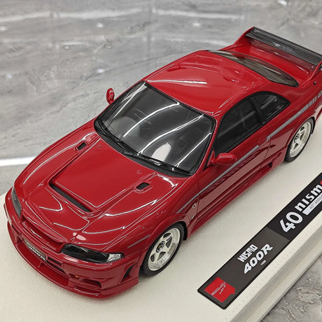 Make Up Nissan 1996 NISMO 400R Red 1:18 – Resina da collezione per modelli in resina