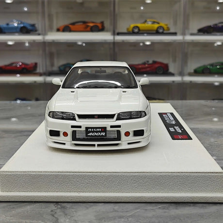 Make Up Nissan 1996 NISMO 400R White 1:18 – Resina modello in resina collezionabile