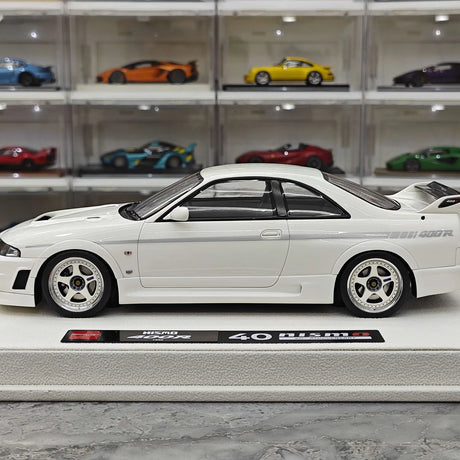 Make Up Nissan 1996 NISMO 400R White 1:18 – Resina modello in resina collezionabile