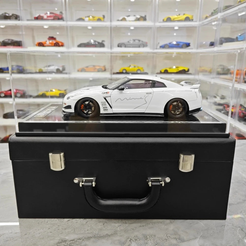 [Make Up] 1:18 Nissan 2007 GT-R R35 Mine's White Model Car Resin
