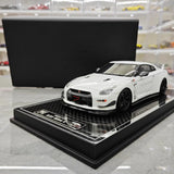 [Make Up] 1:18 Nissan 2007 GT-R R35 Mine's White Model Car Resin