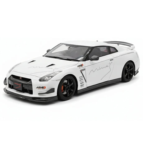 [Make Up] 1:18 Nissan 2007 GT-R R35 Mine's White Model Car Resin