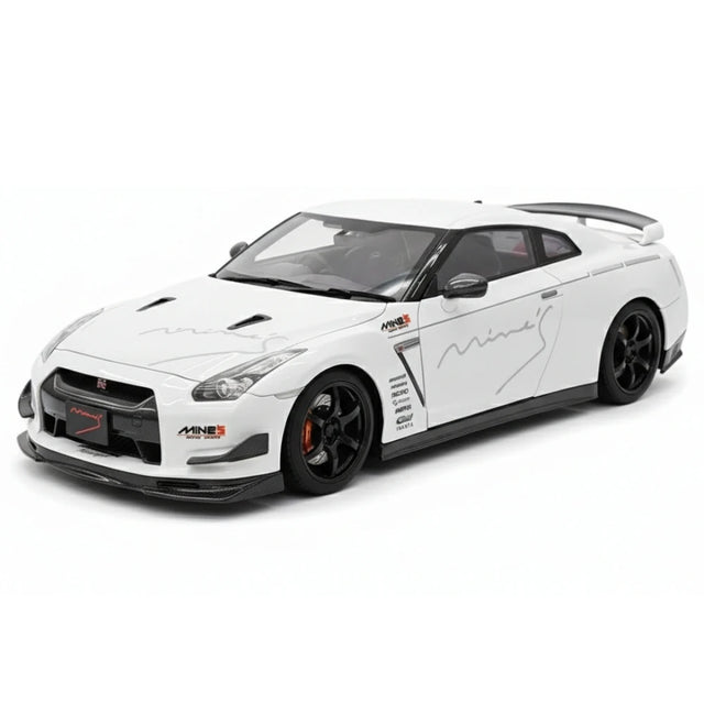 [Make Up] 1:18 Nissan 2007 GT-R R35 Mine's White Model Car Resin