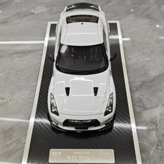 [Make Up] 1:18 Nissan 2007 GT-R R35 Mine's White Model Car Resin