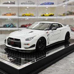 [Make Up] 1:18 Nissan 2007 GT-R R35 Mine's White Model Car Resin